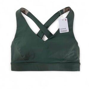 Lululemon Athletica Dark Sage Green Cross-Back Sports Bra